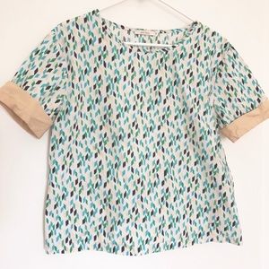 Ella Moss Ikat Print Top Shirt